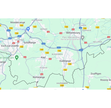 Carte du sud du Luxembourg