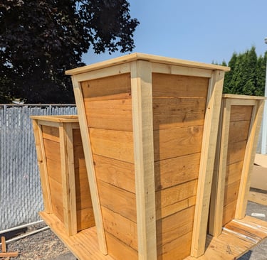 Cedar planter boxes