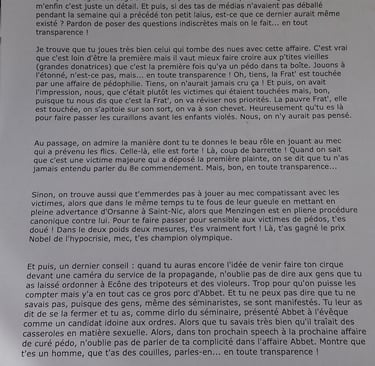 Lettre de parents à Jorna