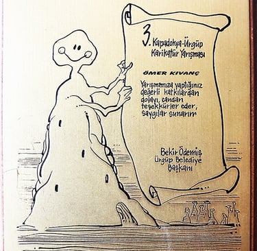 Ürgüp Karikarür yarışması Ürgüp Bld Bşk. tarafından verilen plaket