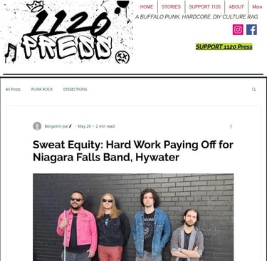 A website screenshot of a news article about Hywater