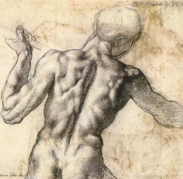 Michelangelo – Studies for the Battle of Cascina (1504)