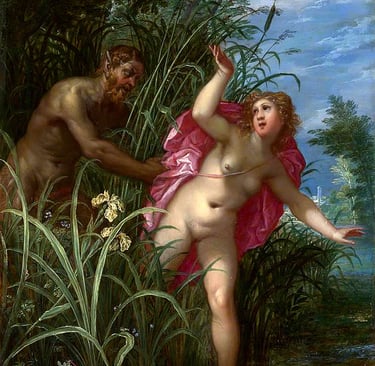 Pan pursuing Syrinx (1615)