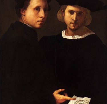"Portrait of Two Men" by Jacopo Pontormo (c. 1524)