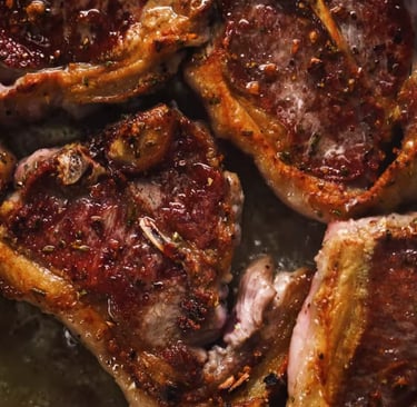 Perfectly Seared Lamb Chops with Rosemary Gravy