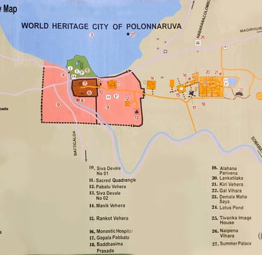 Polonnaruwa Ancient City Map