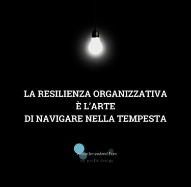 una lampadina con una frase riguardo la resilienza organizzativa 