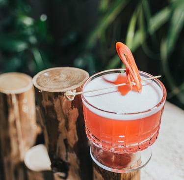 refreshing cocktail at Kahlua Jungleroom