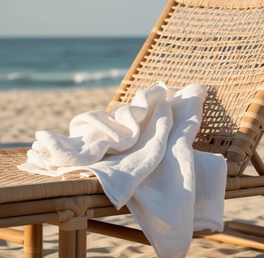 a linen shirt on a beach lounger