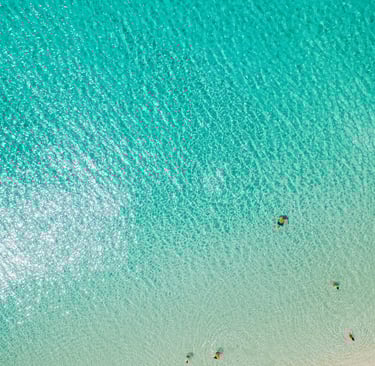 crystal clear sea in Agios Prokopios