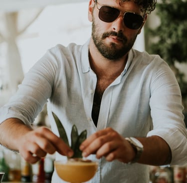 bartender preparing a cocktail