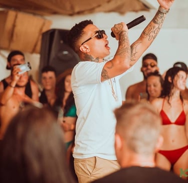 Guest performer at a special event