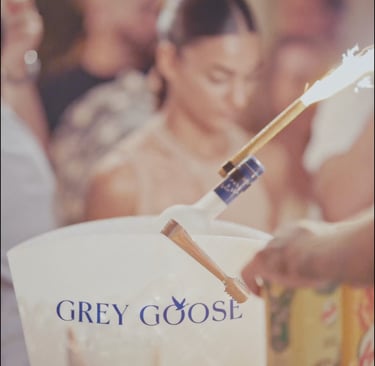 a bottle of grey goose at a Private event