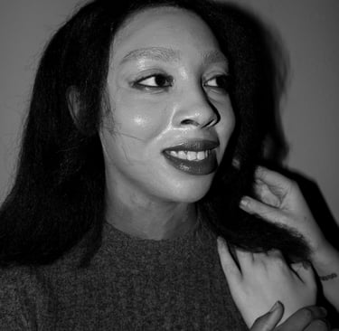Black girl white face