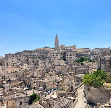 an image of Matera city in Italy, one of the world's oldest city, an image of cave houses