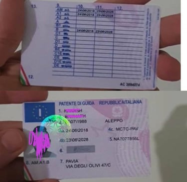 permiso de conducir italiano auténtico, authentic Italian driving license