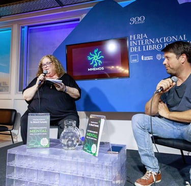 Presentación libro "Entrenamiento Mental" de Miriam Garbatzky, junto a Elad Abraham, director Mnemos