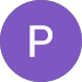 a purple and white letter p in a purple circle