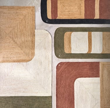 TAPIS MODELE BALI MAISON CASAMANCE EN JUTE ET COTON TRESSE MAIN