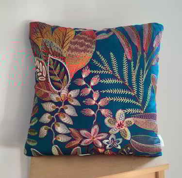 Coussin 45x45cm tissu Casamance création Kosy Atelier Tapissier