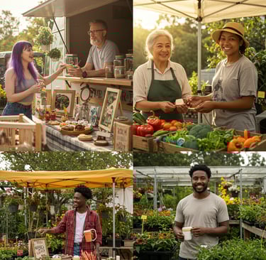 Happy business owners