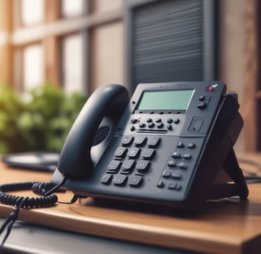 A cloud-shaped object with server racks is connected via cables to a computer monitor. The setup is surrounded by several black squares on a blue background, evoking concepts of cloud computing and data networks.