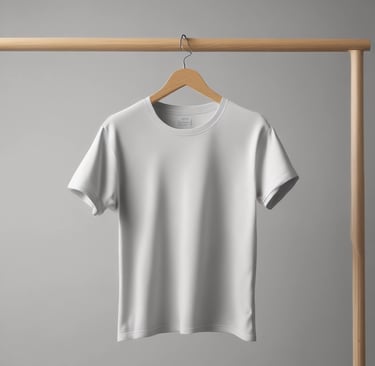 A collection of handcrafted items on a table including wooden candle holders, lamps with gray textured shades, and decorative bowls. A woven leather bag is visible on the right, while various materials and tools can be seen in the background.