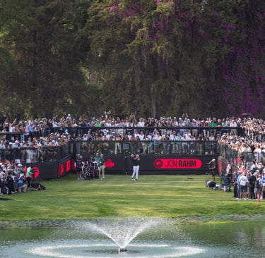 Jon Rahm tees off at LIV Golf Mexico City (photo: LIV Golf)