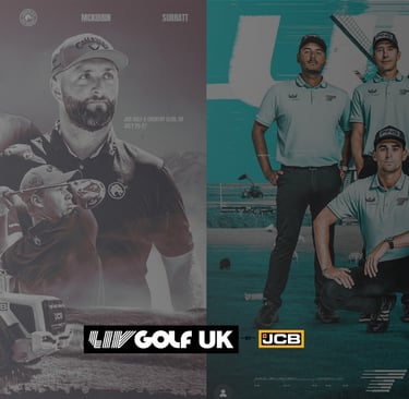 Legion XIII on the left look to chase down Torque GC on the right in an epic team golf Sunday battle