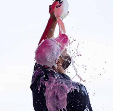 Jon Rahm celebrates his 2025 LIV Golf Championship with milk. (Photo: LIV Golf)