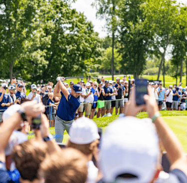 Bryson DeChambeau tees off at the LIV Golf Team Championship in Michigan (Photo: LIV Golf)