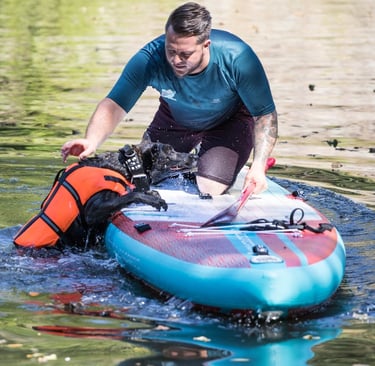 Yohan Ozanne Cani-Paddle en Normandie dans le calvados à Caen