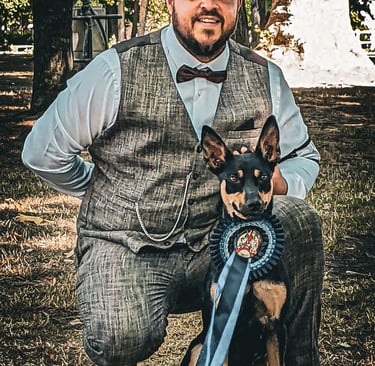 Yohan Ozanne et Ringarooma S'nyx Exposition canine CACS et Meilleur de race Kelpie Australien