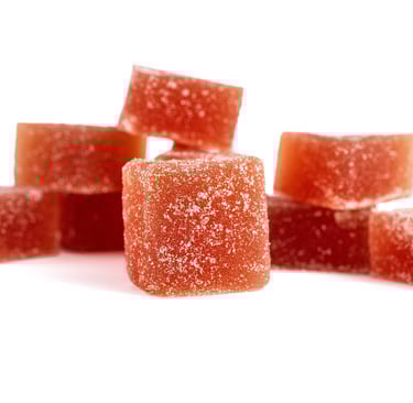 a group of sugared sugar cubes on a white background