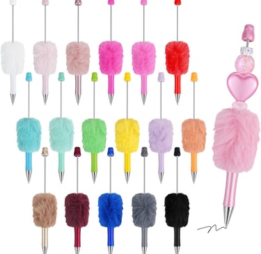 fluffy beadable pen