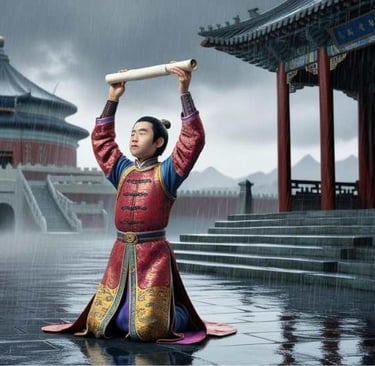 Đoàn Nhữ Hài dâng biểu tạ tội giữa trời mưa gió