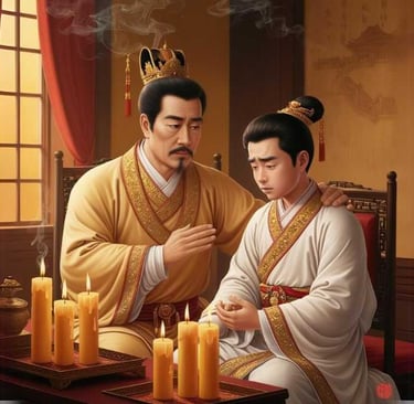 Vua Trần Thánh Tông khuyên nhủ Trần Khâm