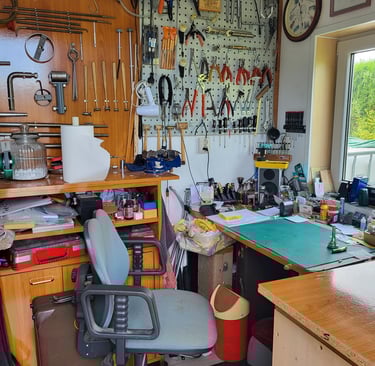 werkplaats van een instrumenten reparateur