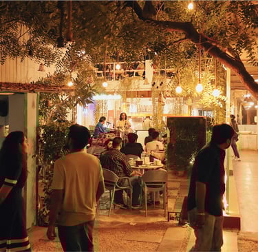 Private events, gatherings, parties, and catering at Basil The OtherSide - Ahmedabad's lush venue.
