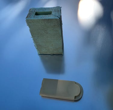 LaPenna lamp bracket half with silicone mold