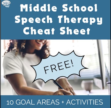 middle school speech therapy