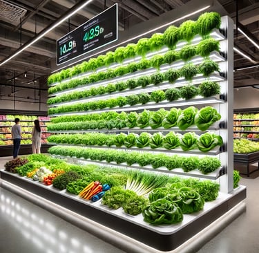 Vertical Farm in Supermarket