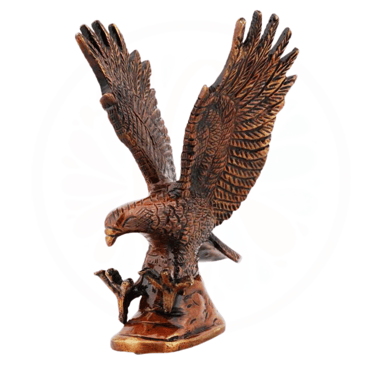 a statue of a bird with a bird on it's back