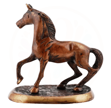 a horse statue of a horse with a horse on it