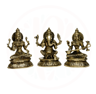 #LaxmiGaneshSaraswati #DivineTrinity #HinduDeities #BlessingsFromGods #ProsperityAndWisdom #IdolWors