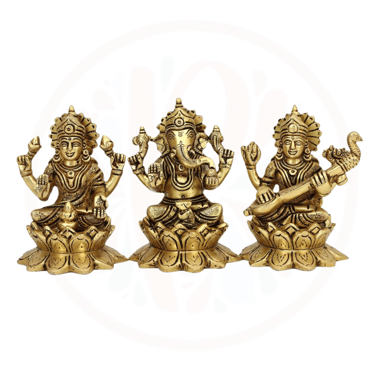 #LaxmiGaneshSaraswati #DivineTrinity #HinduDeities #BlessingsFromGods #ProsperityAndWisdom #IdolWors