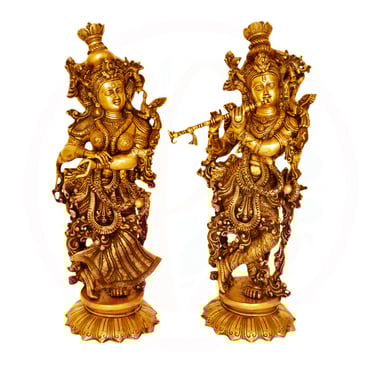 radha krishna statue
