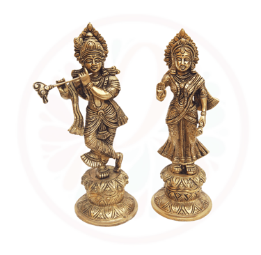 brass statye radha krishna