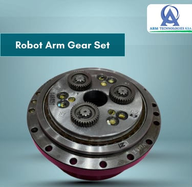 Precision planetary robot arm gear set for industrial automation by ARM Technologies KSA.