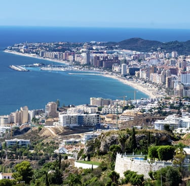 a view of fuengirola from a hill top